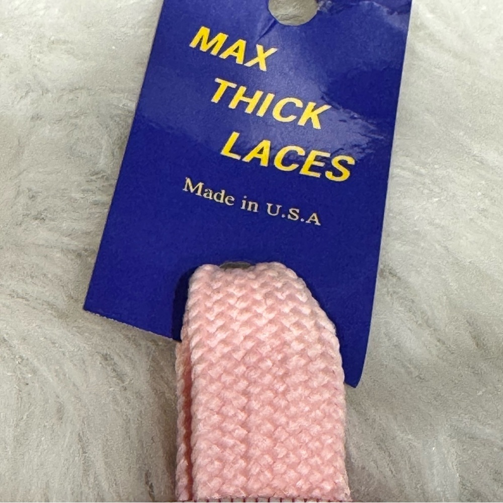 Max Light Pink Versatile Thick Wide Athletic Shoe Laces - Picture 2 of 3